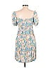 Roxy 100% Viscose Paisley Blue Casual Dress Size L - photo 2