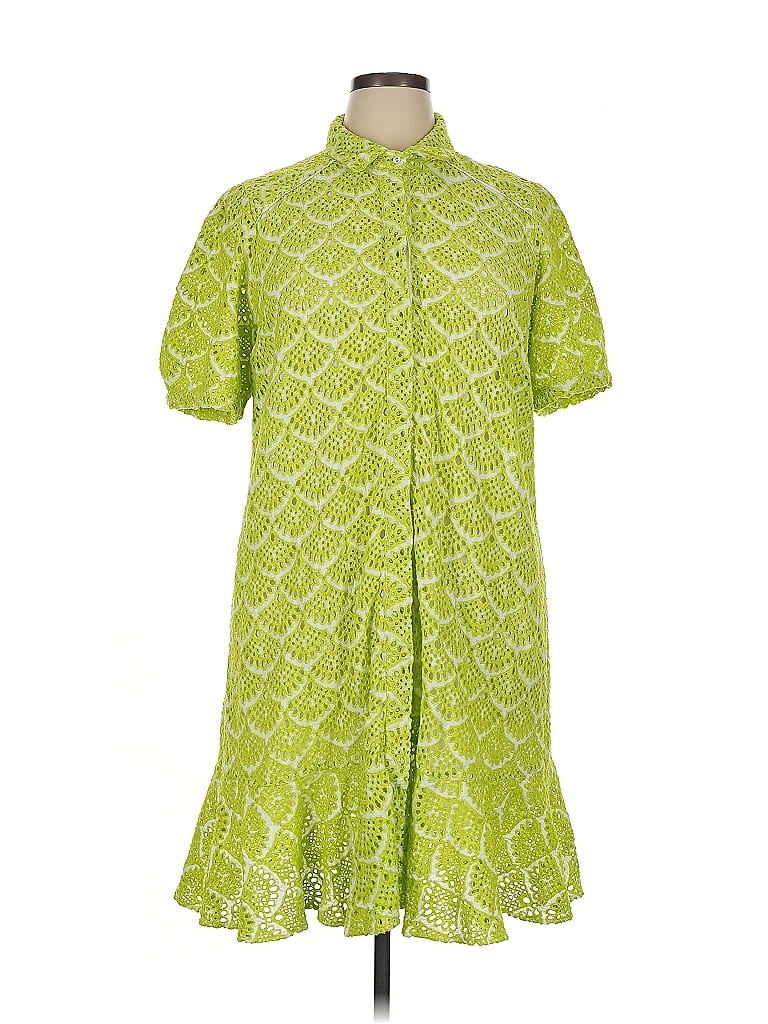 Tanya Taylor 100% Cotton Green Casual Dress Size 14 - photo 1