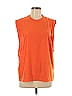 Adidas 100% Polyester Orange Sleeveless T-Shirt Size L - photo 1