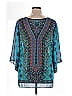 Belle By Kim Gravel 100% Polyester Teal 3/4 Sleeve T-Shirt Size XL - photo 2