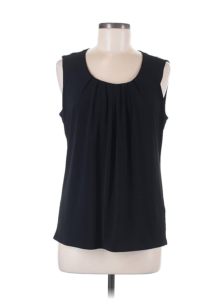 Kasper Black Sleeveless Blouse Size M - photo 1