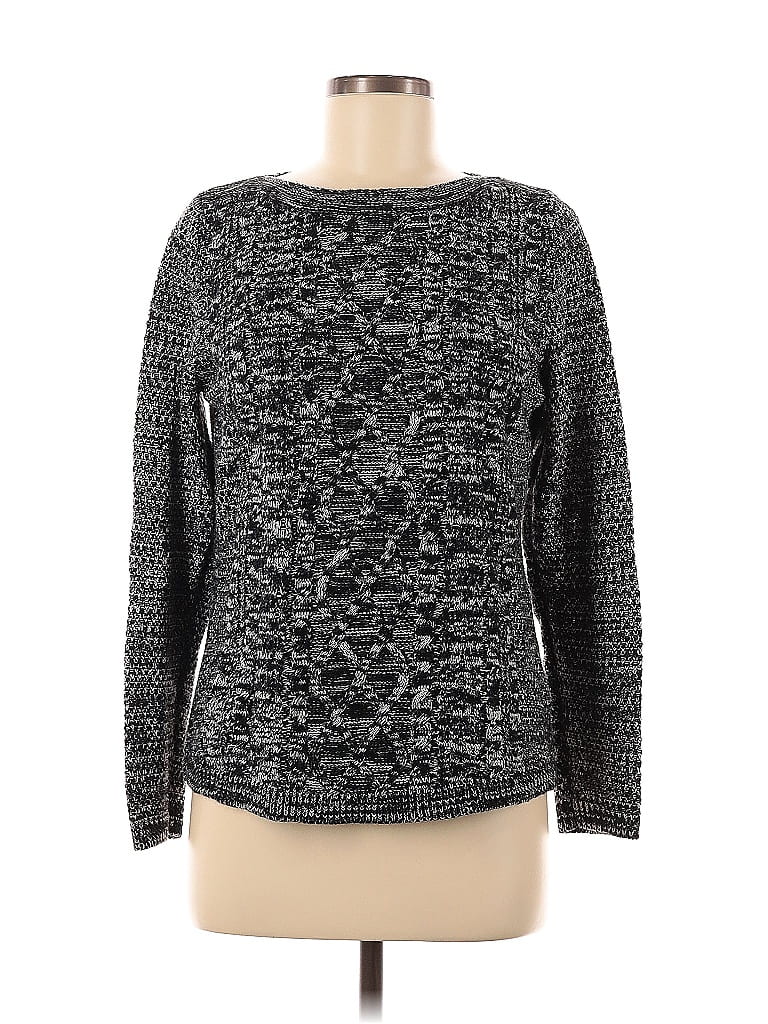 Pre-owned Croft & Barrow Pullover Sweater In Black