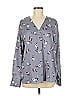 Banana Republic 100% Polyester Gray Long Sleeve Blouse Size M - photo 1