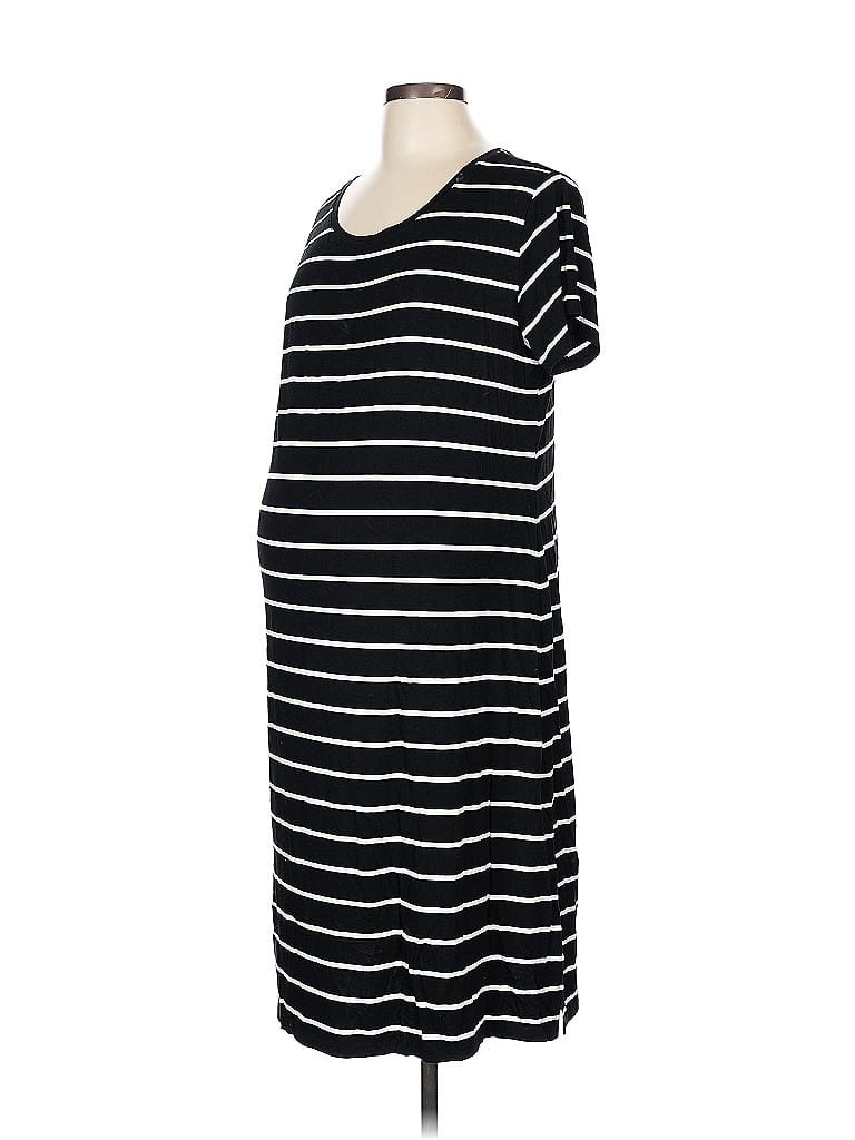 Liz Lange Maternity for Target Stripes Black Casual Dress Size L - photo 1