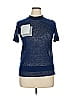 Natalija Jansone 100% Linen Blue Short Sleeve T-Shirt Size EU (IT) 38 / US 2 - photo 1