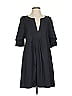 Pomander Place 100% Cotton Solid Black Gray Casual Dress Size XS - photo 1