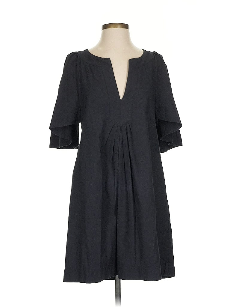 Pomander Place 100% Cotton Solid Black Gray Casual Dress Size XS - photo 1