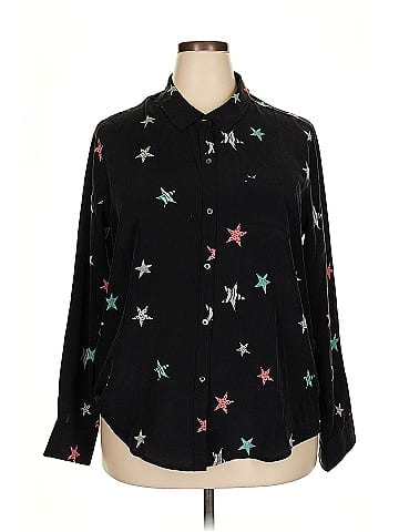 Rails Long Sleeve Silk Top (view 1)