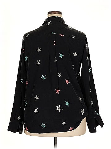 Rails Long Sleeve Silk Top (view 2)
