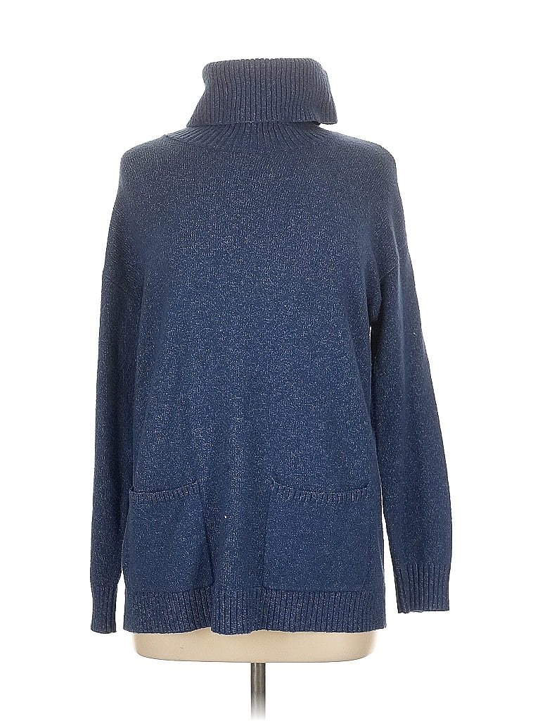 Ann Taylor LOFT Outlet Blue Turtleneck Sweater Size M - photo 1