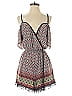 Xhilaration 100% Polyester Print Brown Burgundy Casual Dress Size S - photo 1