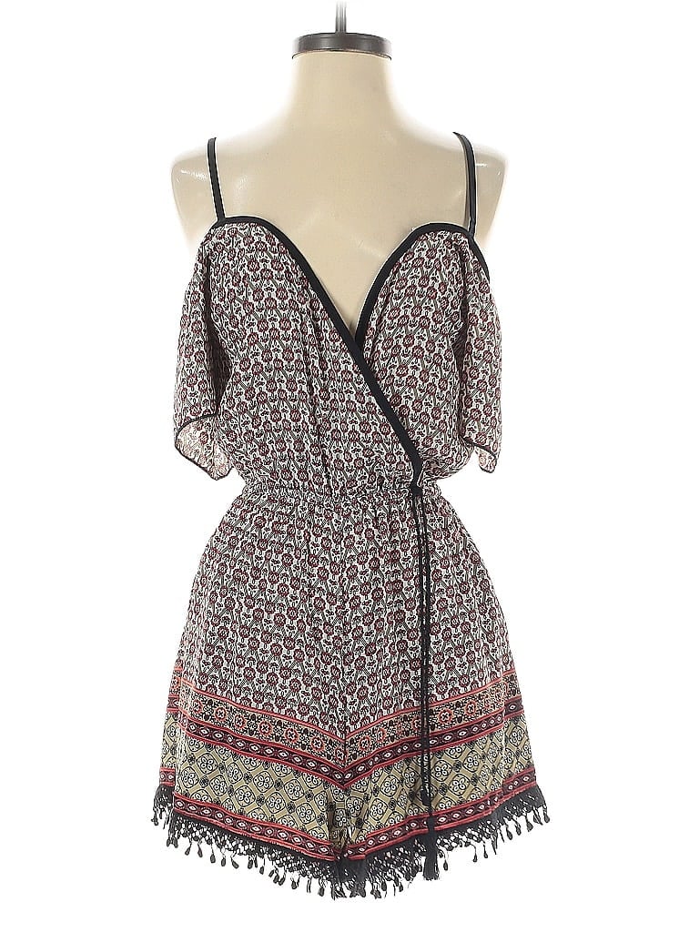 Xhilaration 100% Polyester Print Brown Burgundy Casual Dress Size S - photo 1