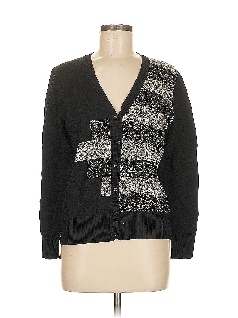 Pre-owned Assorted Brands Cardigan Sweater In Black
