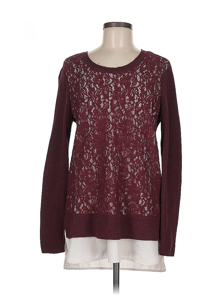 SIMPLY VERA VERA WANG Pre-owned Pullover Sweater In Burgundy