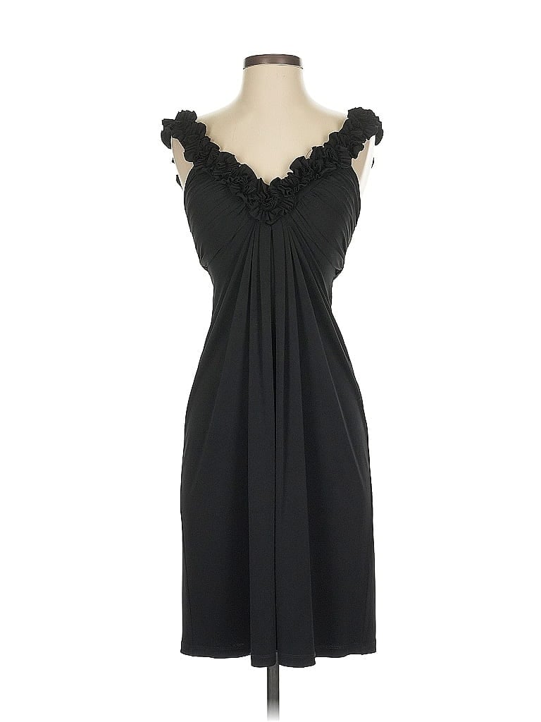 Maggy London Solid Black Cocktail Dress Size 4 - photo 1