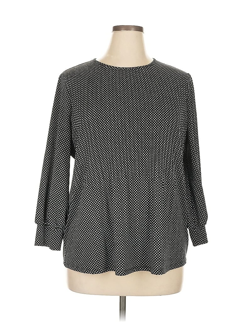 Pre-owned Adrianna Papell 3/4 Sleeve Blouse In Gray