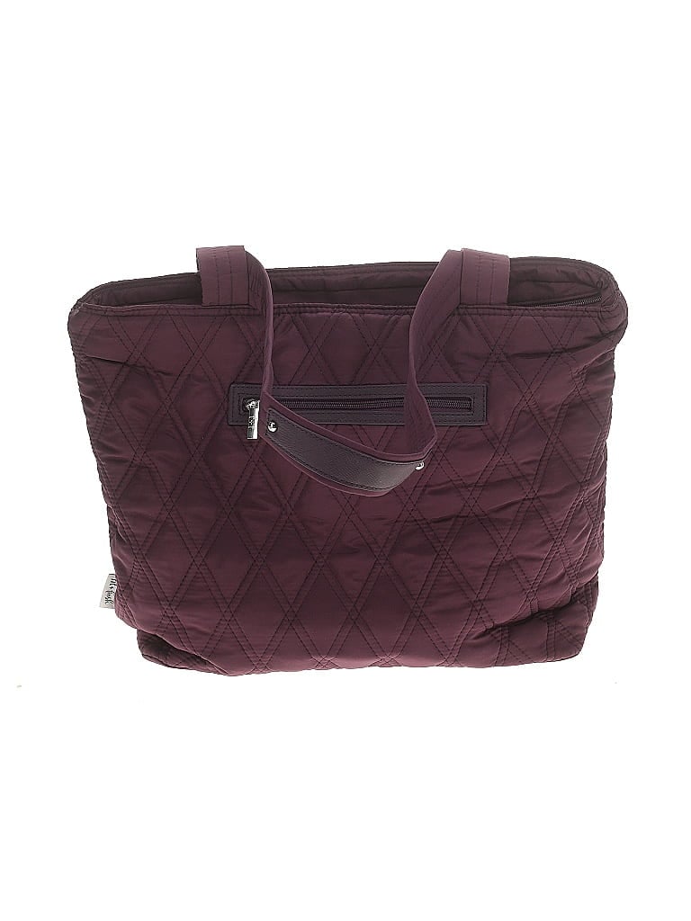 Assorted Brands Argyle Burgundy Purple Tote One size - photo 1