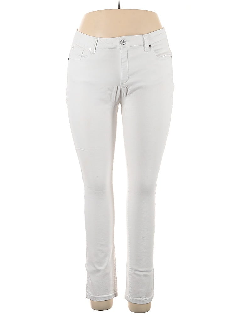 Pre-owned Jones New York Signature Jeans In White