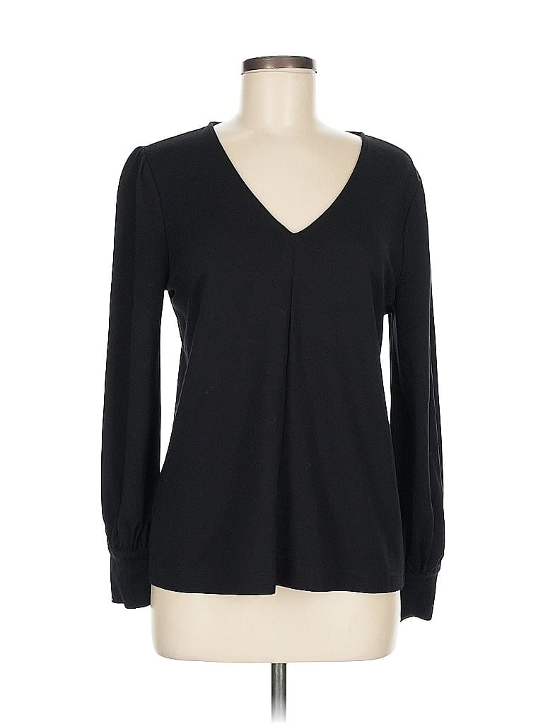 Pre-owned Ann Taylor Long Sleeve T-shirt In Black
