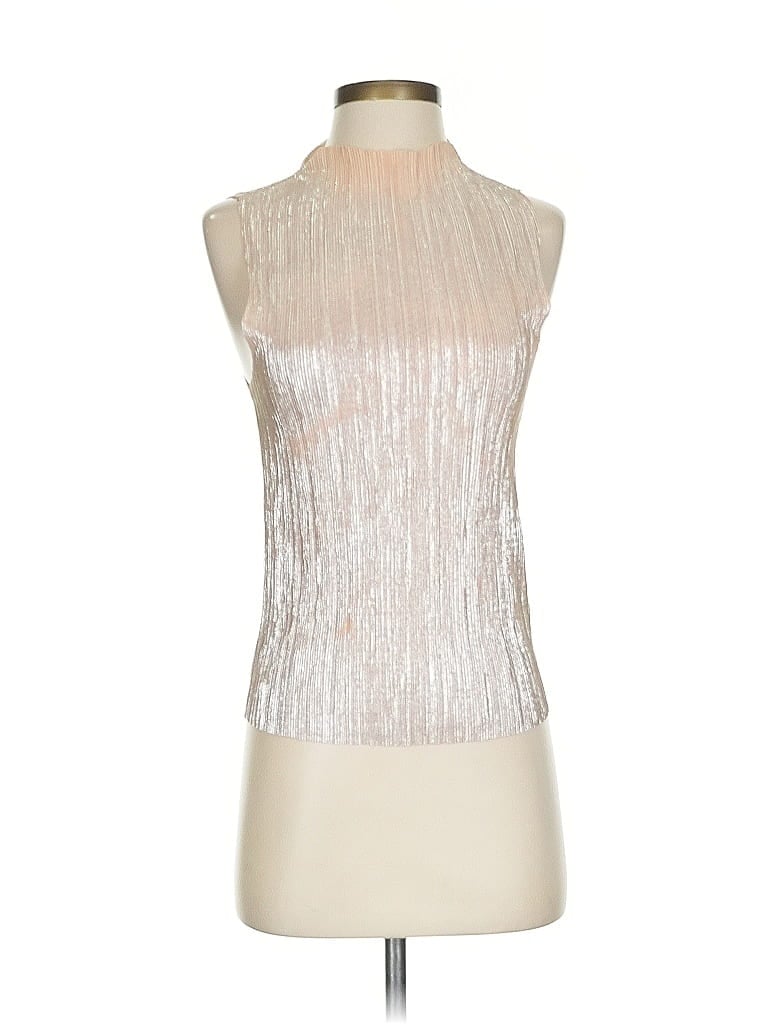 Eri + Ali 100% Polyester Silver Sleeveless Blouse Size S - photo 1