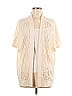 August Silk Ivory Cardigan Size M - photo 1