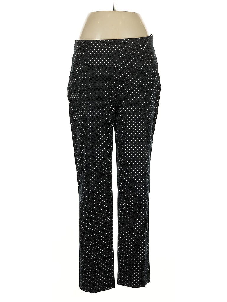 Akris Punto Polka Dots Black Dress Pants Size 8 - photo 1