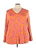 Belle By Kim Gravel Orange Long Sleeve T-Shirt Size 3X - photo 1