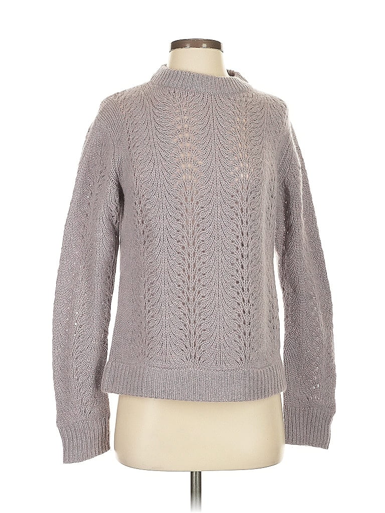 Naadam 100% Cashmere Chevron-herringbone Gray Cashmere Pullover Sweater Size S - photo 1