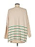 White + Warren 100% Cashmere Stripes Tan Poncho Size M - photo 2