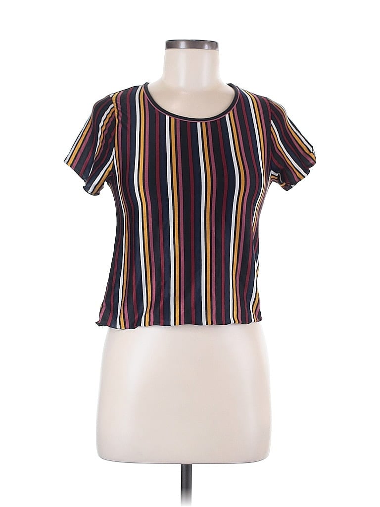 CAUTION TO THE WIND Pre-owned Short Sleeve T-shirt In Brown