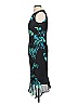 Elie Tahari 100% Silk Graphic Teal Black Cocktail Dress Size 2 - photo 5