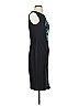 Elie Tahari 100% Silk Graphic Teal Black Cocktail Dress Size 2 - photo 4