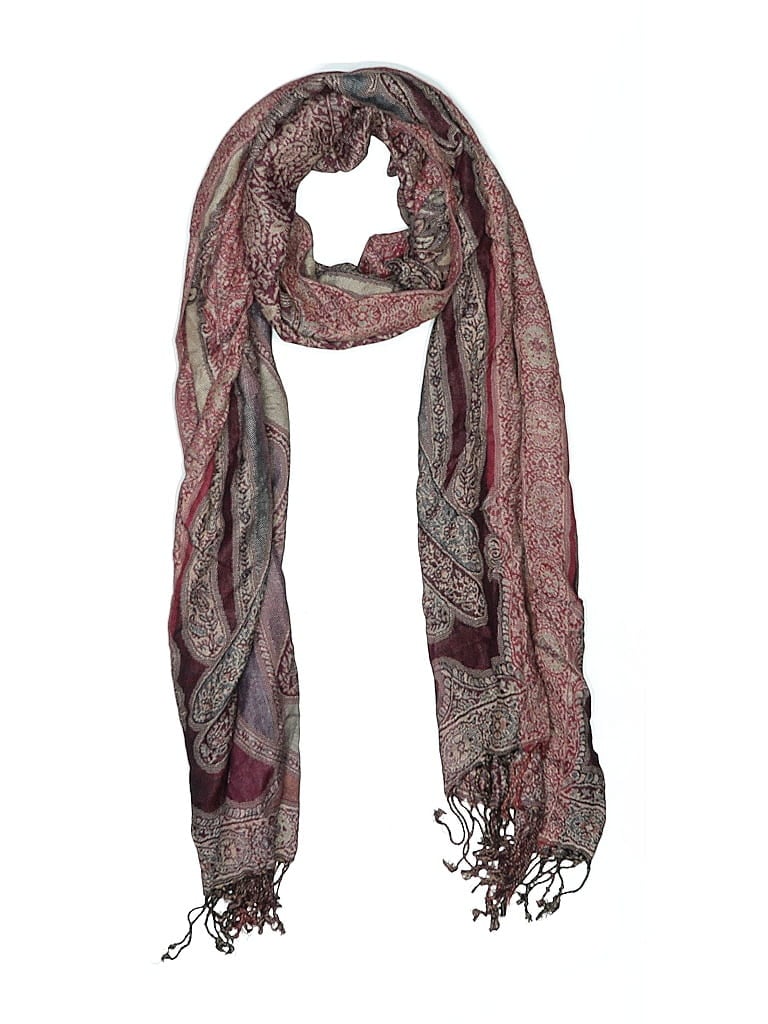 Unbranded Paisley Burgundy Scarf One size - photo 1