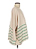 White + Warren 100% Cashmere Stripes Tan Poncho Size M - photo 4