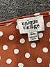 Unique Vintage 100% Polyester Polka Dots Orange Brown Short Sleeve Blouse Size 1X - photo 3