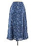 St. John's Bay 100% Cotton Paisley Blue Casual Skirt Size M - photo 1