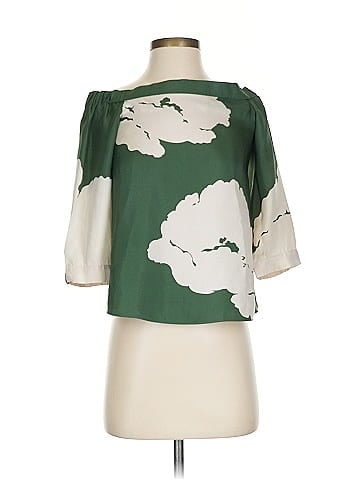 Tibi 3/4 Sleeve Silk Top (view 1)