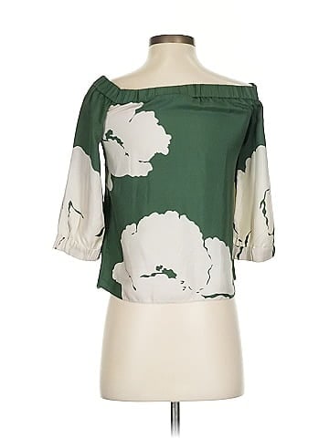 Tibi 3/4 Sleeve Silk Top (view 2)