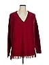 W by Worth Burgundy Silk Pullover Sweater Size XL - photo 1