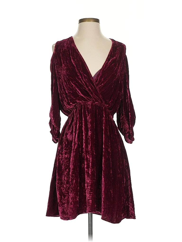 Hale Bob Burgundy Cocktail Dress Size S - photo 1