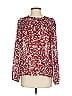 Maje 100% Polyester Burgundy Long Sleeve Blouse Size 2 - photo 1