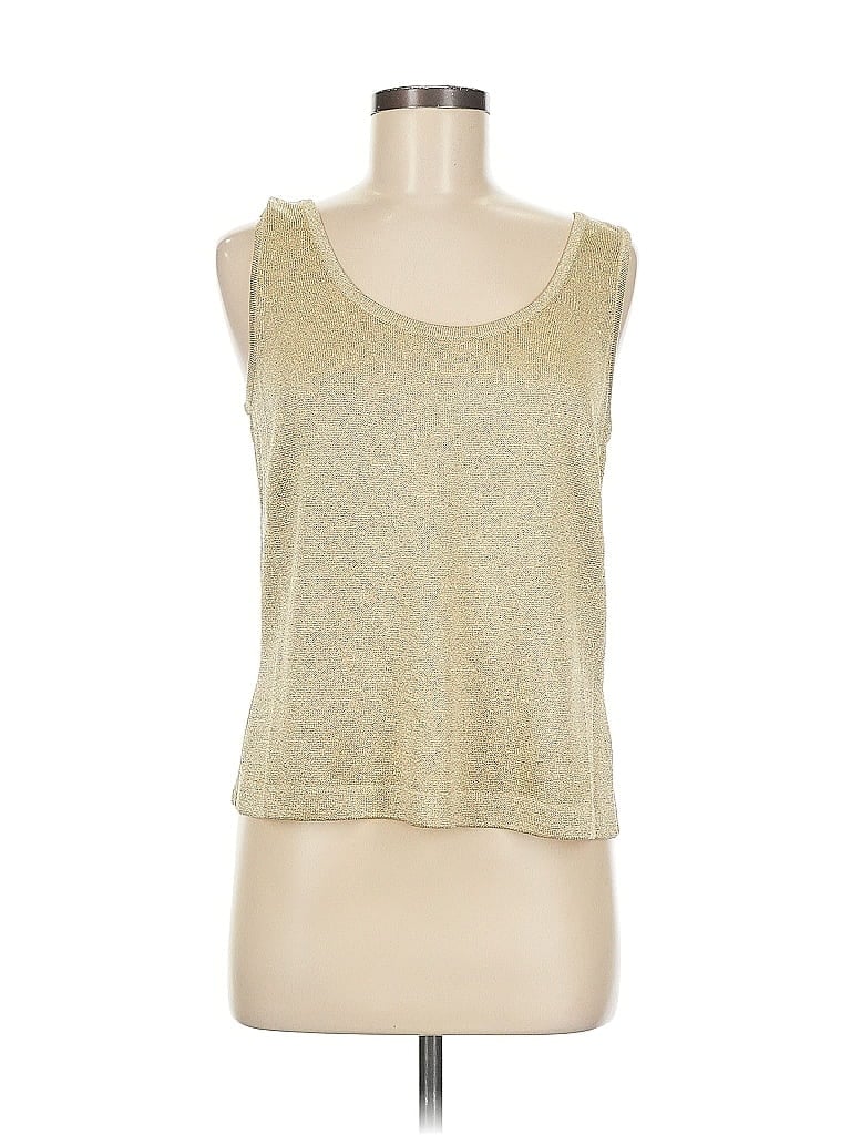 St. John Gold Sleeveless Top Size M - photo 1