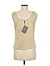 St. John Gold Sleeveless Top Size M - photo 2