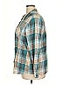 Natural Reflections 100% Cotton Plaid Teal Long Sleeve Button-Down Shirt Size XXL - photo 5