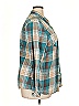 Natural Reflections 100% Cotton Plaid Teal Long Sleeve Button-Down Shirt Size XXL - photo 4