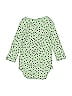 Kate Quinn Organics 100% Cotton Polka Dots Green Long Sleeve Onesie Size 6-12 mo - photo 2