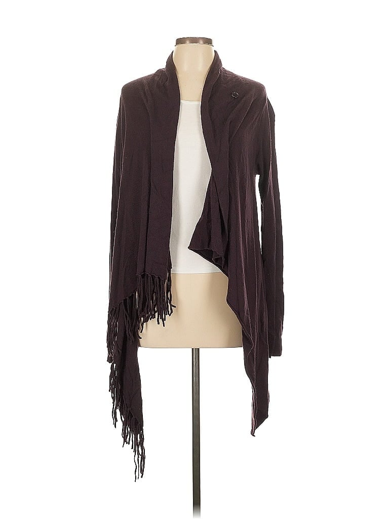 Pre-owned Lovestitch Cardigan Sweater In Burgundy