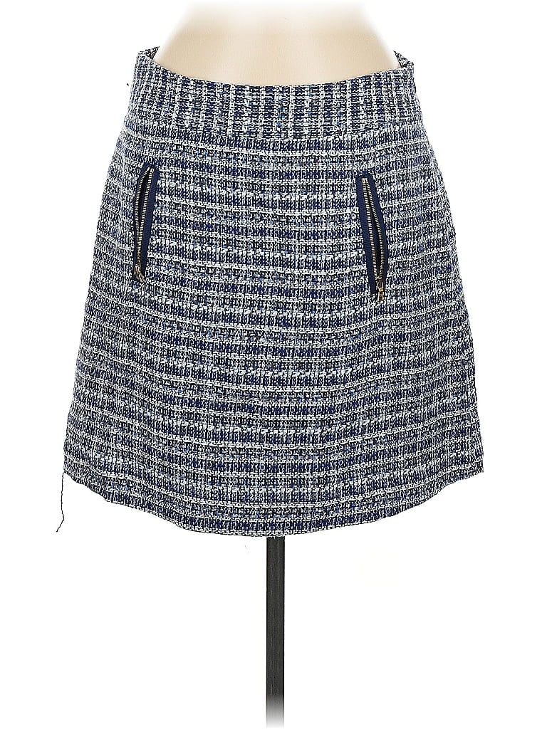 Ann Taylor LOFT Tweed Blue Casual Skirt Size 8 - photo 1