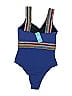 Cupshe Chevron-herringbone Blue One Piece Swimsuit Size S - photo 2