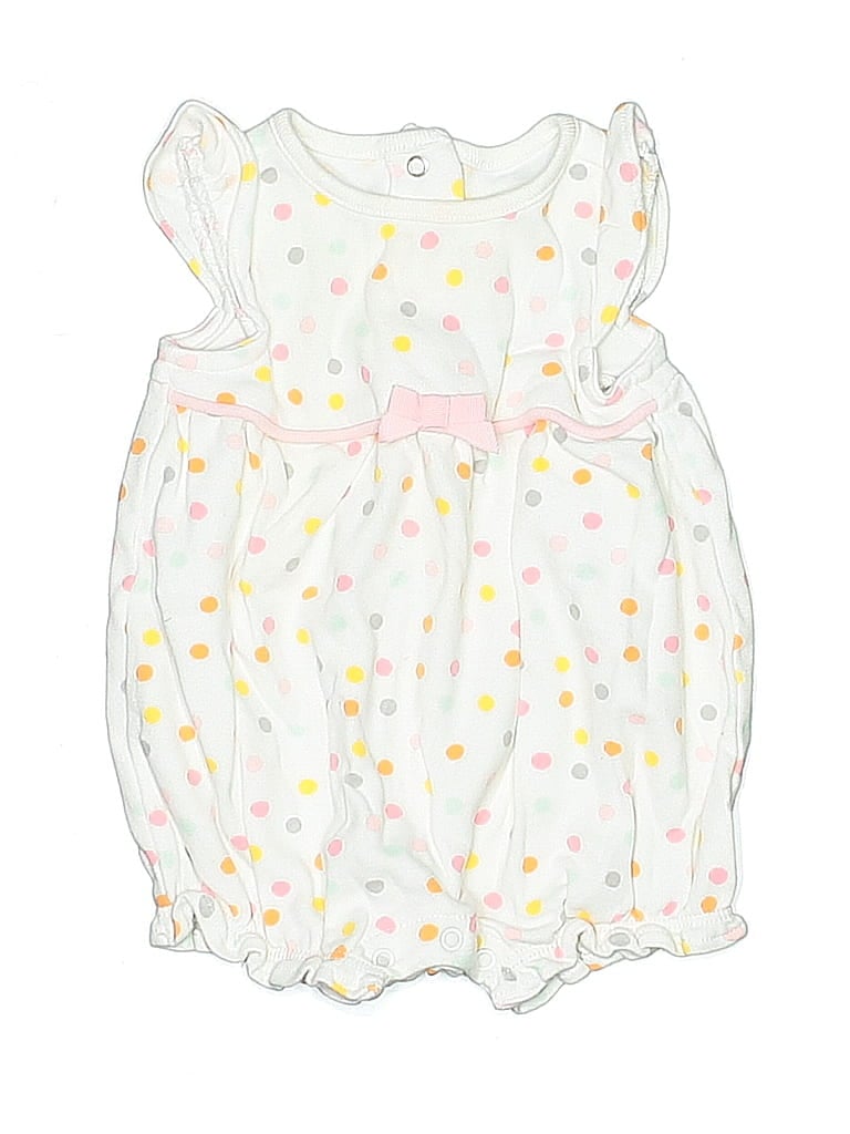 Gymboree 100% Cotton White Short Sleeve Onesie Size 0-3 mo - photo 1